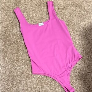 Blue Rain Bright Pink Stretch Bodysuit